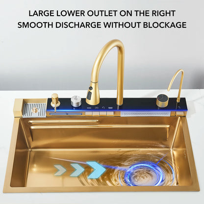 Golden Smart Digital Display Integrated Kitchen