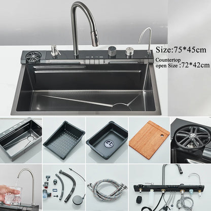 Golden Smart Digital Display Integrated Kitchen
