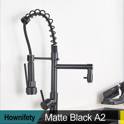 Popular Kitchen Spring Sink Faucet Modern Free Rotation Pull Down Spout