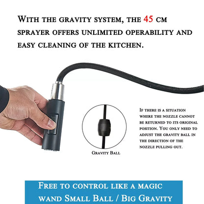 Black Pull Out Sensor Kitchen Faucet Touch Control Faucet