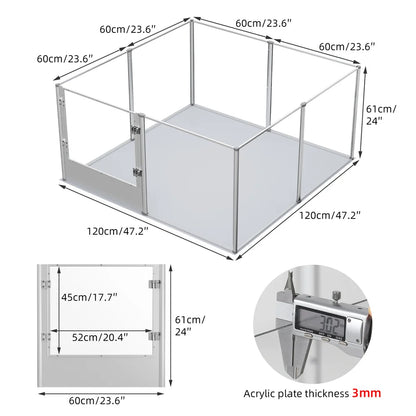 Extra Large Dog Playpen Acrylic Enclosure