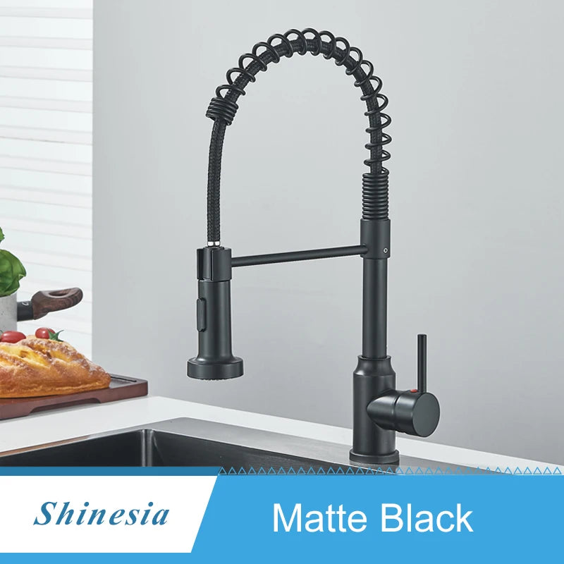 Shinesia Black Kitchen Faucet Stainless Steel