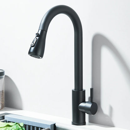 Kitchen Faucet Brushed Nickel  Pull-out Sprayer