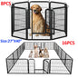Dog Playpen with Door, Outdoor/Indoor Foldable Metal ,